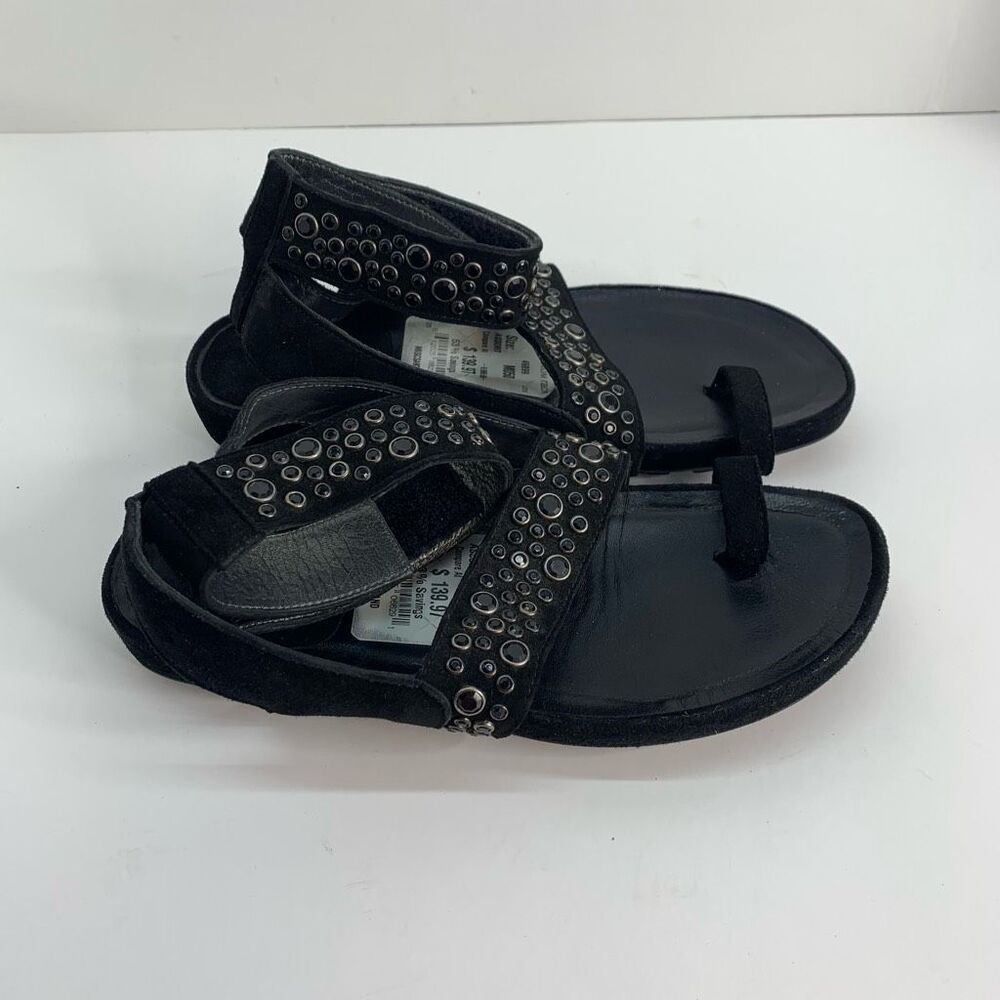 Stuart Weitzman‎ Glosolstice Crystal-Embellished Suede Ankle-Wrap Sandal, Black